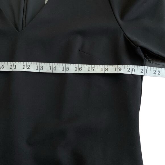 WHBM Dress NWT Women's Size 16 Black Aura Sculpt Lined Sheath Short Sleeve - Picture 8 of 9